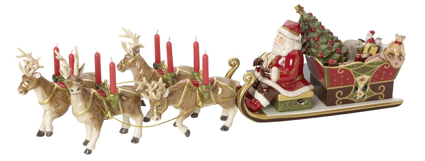 Villeroy & Boch Christmas Toys Memory hracia skrinka Santa na saniach 14-8602-6500