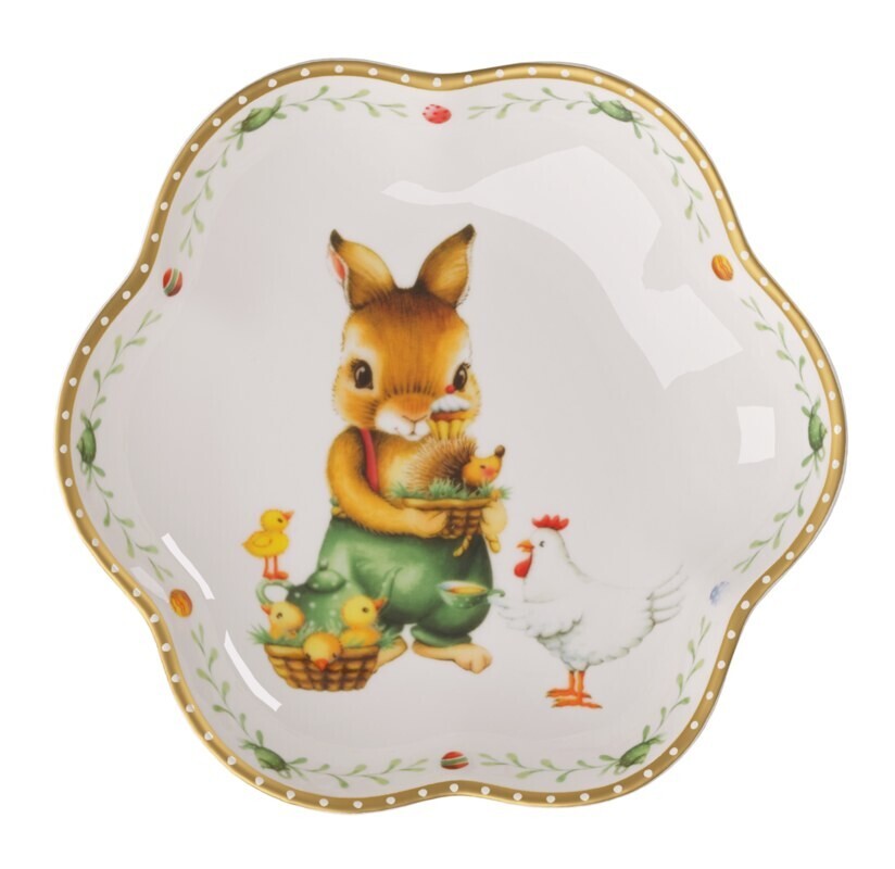 Villeroy & Boch Miska Annual Easter Edition 2026, zajačik Paul a sliepočka, 16 cm 14-8627-3863
