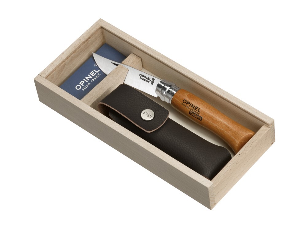 Opinel Nôž VR N°08 Carbon, darčekové balenie s puzdrom 000815