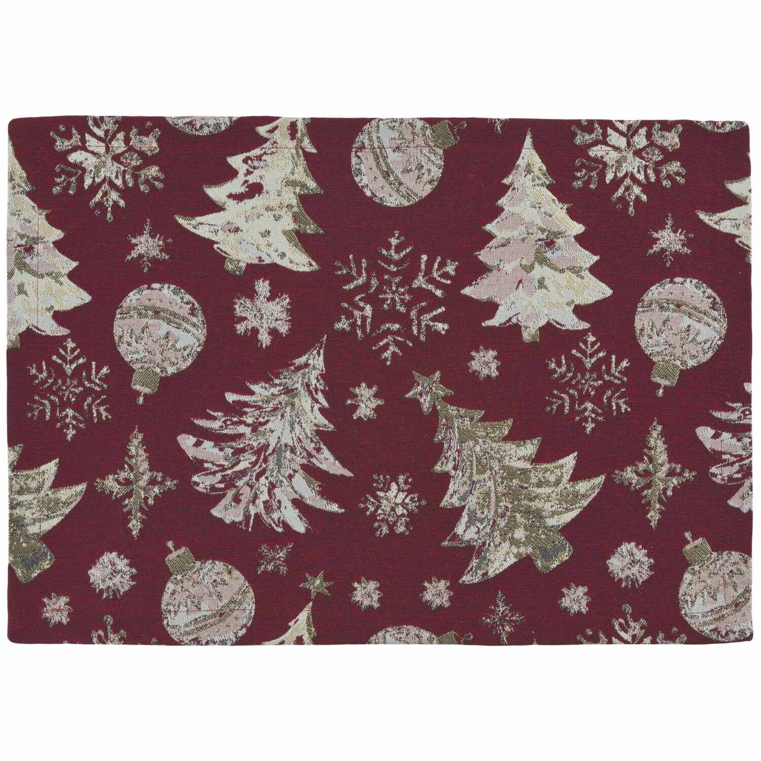 Sander Prestieranie Crystal Tree s vianočným motívom, 35 x 50 cm, burgundy 853164-26