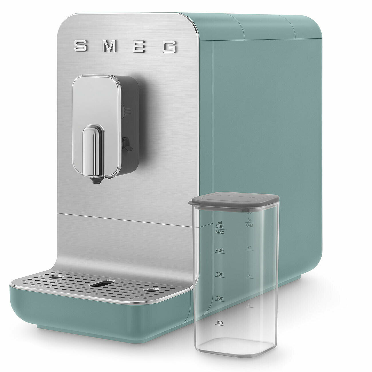 Smeg Automatický kávovar na espresso / cappuccino, BCC13, s dávkovačom mlieka, smaragdovo zelená BCC13EGMEU