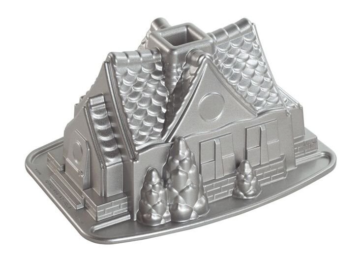 Nordic Ware Forma na bábovku Chalúpka, 2,1 l, striebornosivá 83948