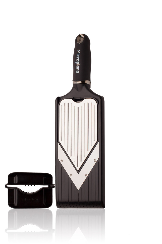 Microplane V krájač s obojstrannou čepeľou na krájanie na plátky a prúžky Julienne 48940