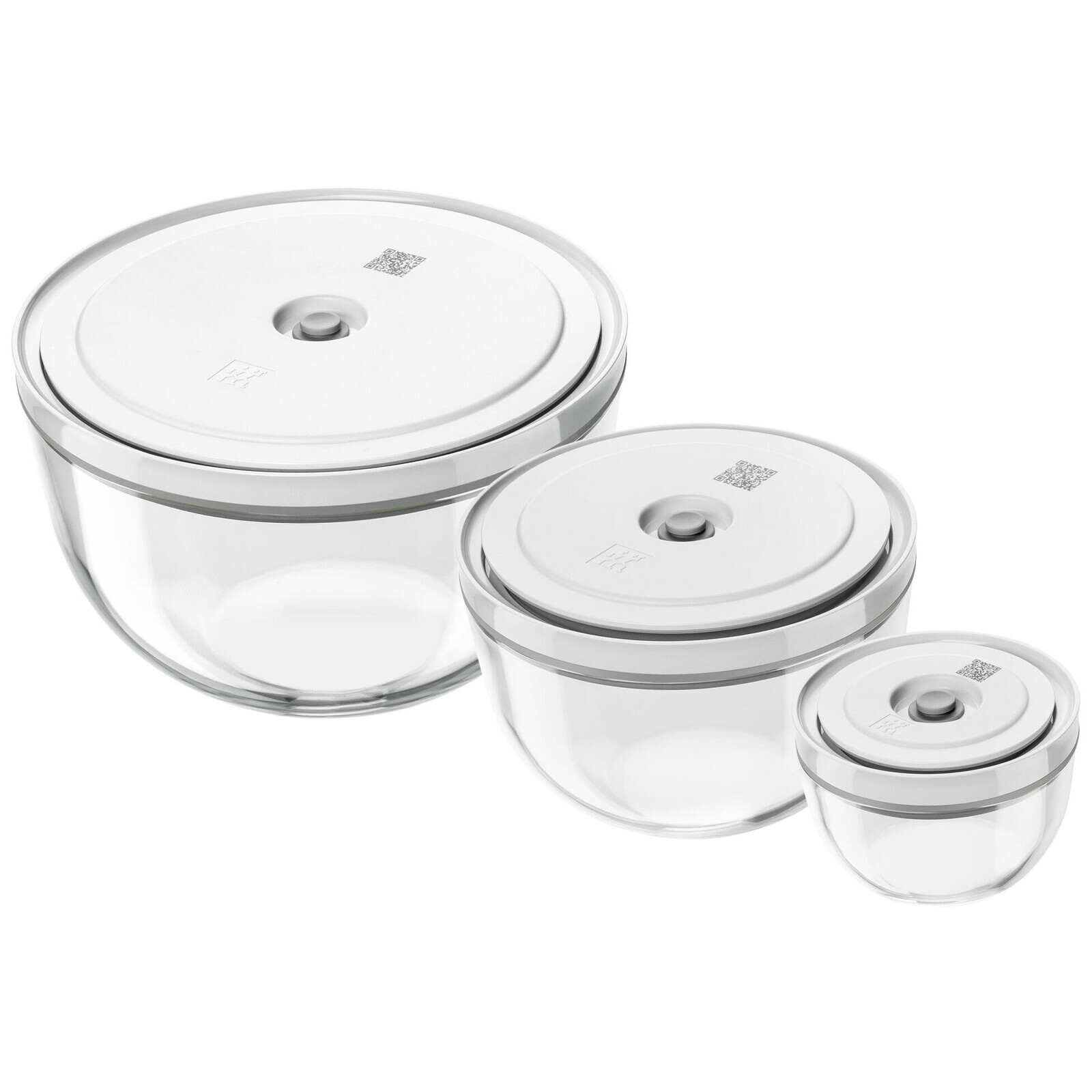 Zwilling Súprava vákuovacích sklenených mís Fresh & Save, Ø 12 / 18 / 24 cm, 3 ks 1031016