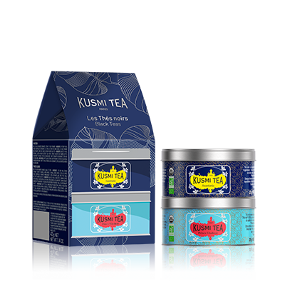 Kusmi Tea Súprava dvoch miniatúr čiernych sypaných čajov Anastasia & Prince Vladimir, 2x 20g 21324A1430