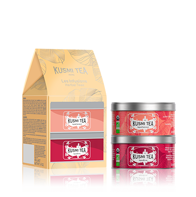 Kusmi Tea Súprava dvoch miniatúr ovocných sypaných čajov AquaSummer & AquaRosa, 2x 20g 21325A1430