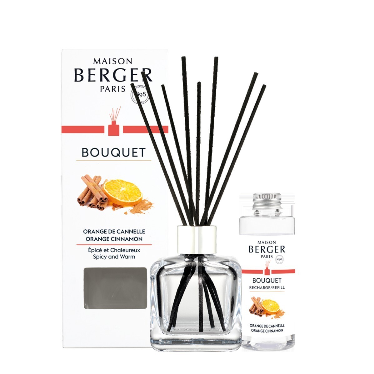 Maison Berger Paris Aróma difuzér Cube + náplň Pomaranč a škorica 100 ml 7752