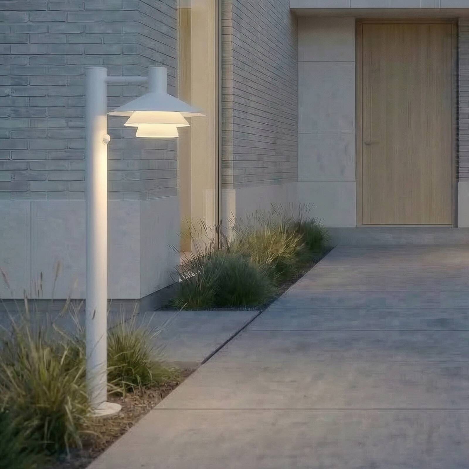 Chodníkové LED svetlo Lucande Montaro, 100 cm, biele, so senzorom