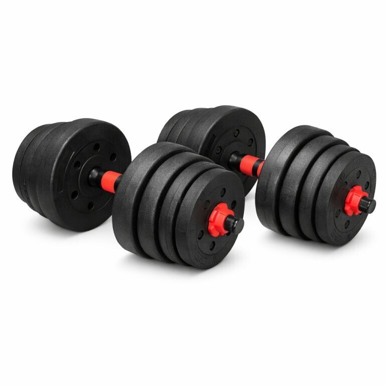 Nakladacie činky 2v1 – jednoručné aj obojručné, 30 kg