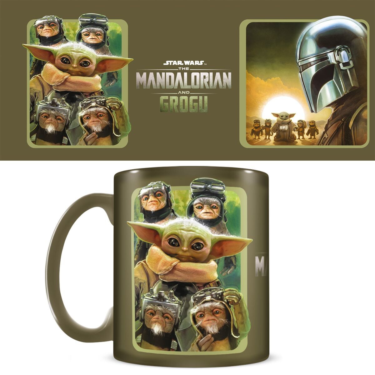 Pyramid International Mandalorian a Grogu darčekový set (hrnček, podtáček a kľúčenka) Bounty Hunters