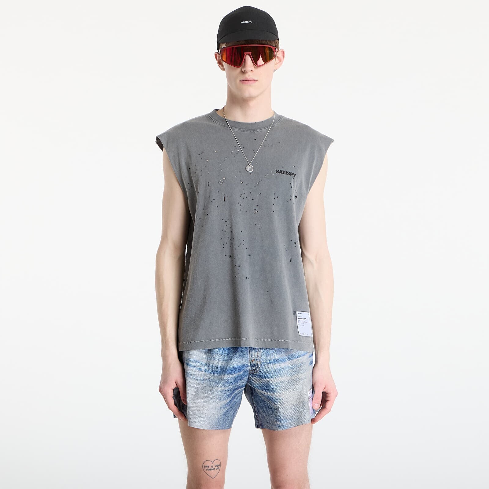 Tričko Satisfy MothTech Muscle Tee Faded Black S