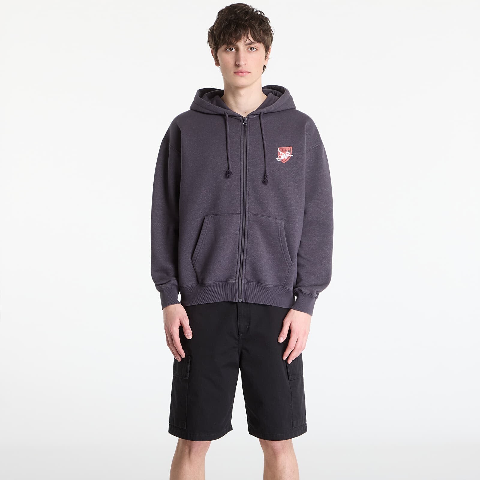 Mikina Prosto Zip Hoodie Damage Target Gray M
