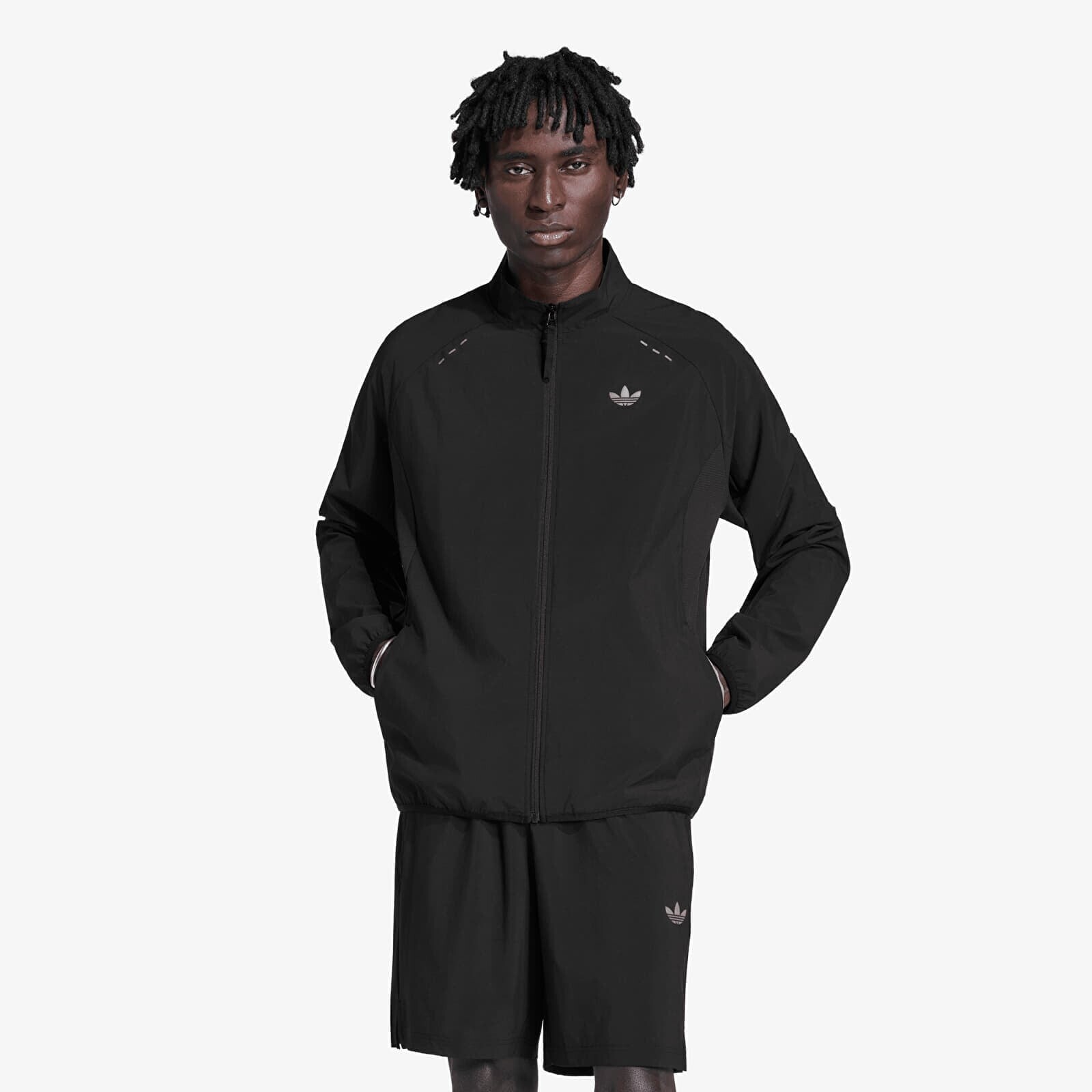 Mikina adidas Tech Trefoil Essentials Fz Hood Track Top Black S