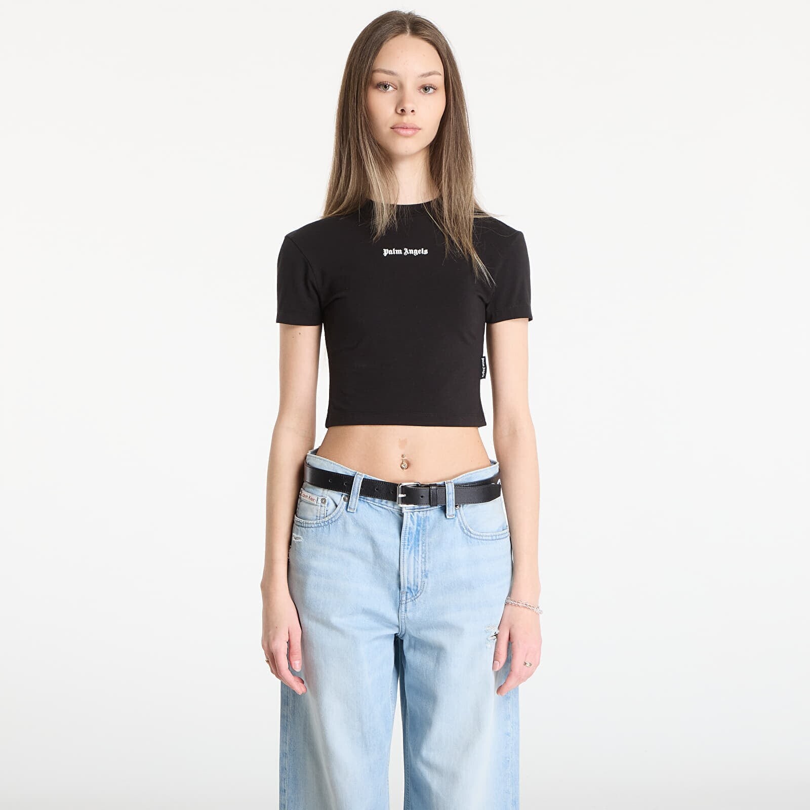 Tričko Palm Angels Classic Logo Baby Tee Black/ Off White M