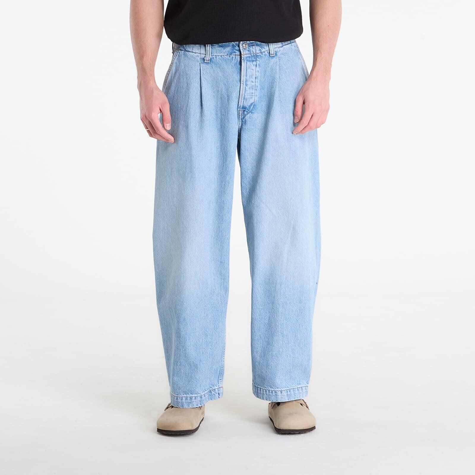 Džínsy Calvin Klein Jeans Barrel Morning Fog Trouser Morning Fog W32/L32