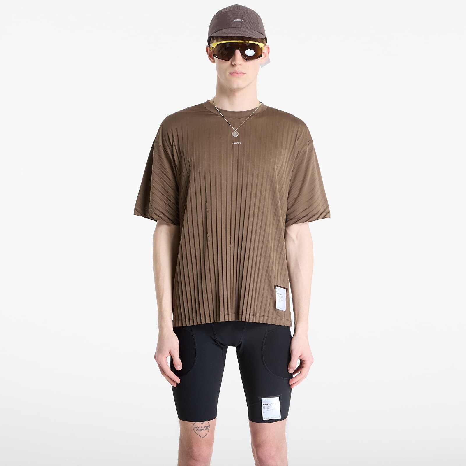 Tričko Satisfy AuraLite Pleated T-Shirt Olive L
