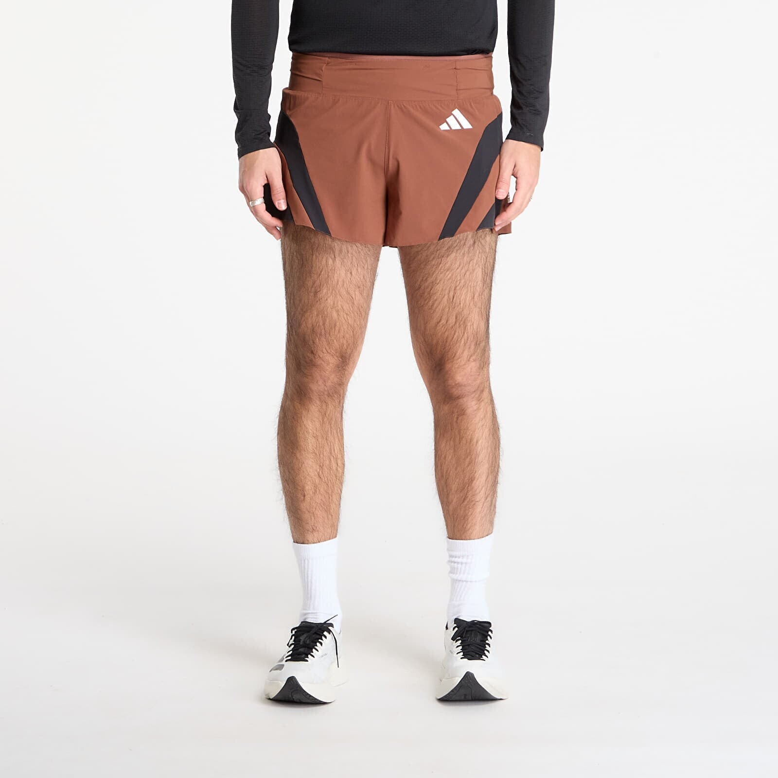 Šortky adidas Humanrace Adizero Archive Running Gel Short Preloved Brown XL