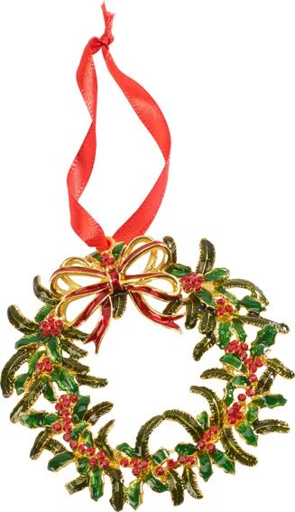 Villeroy & Boch Winter Collage Accessoires kovová závesná dekorácia, adventný veniec, 12 cm 35-9391-0028