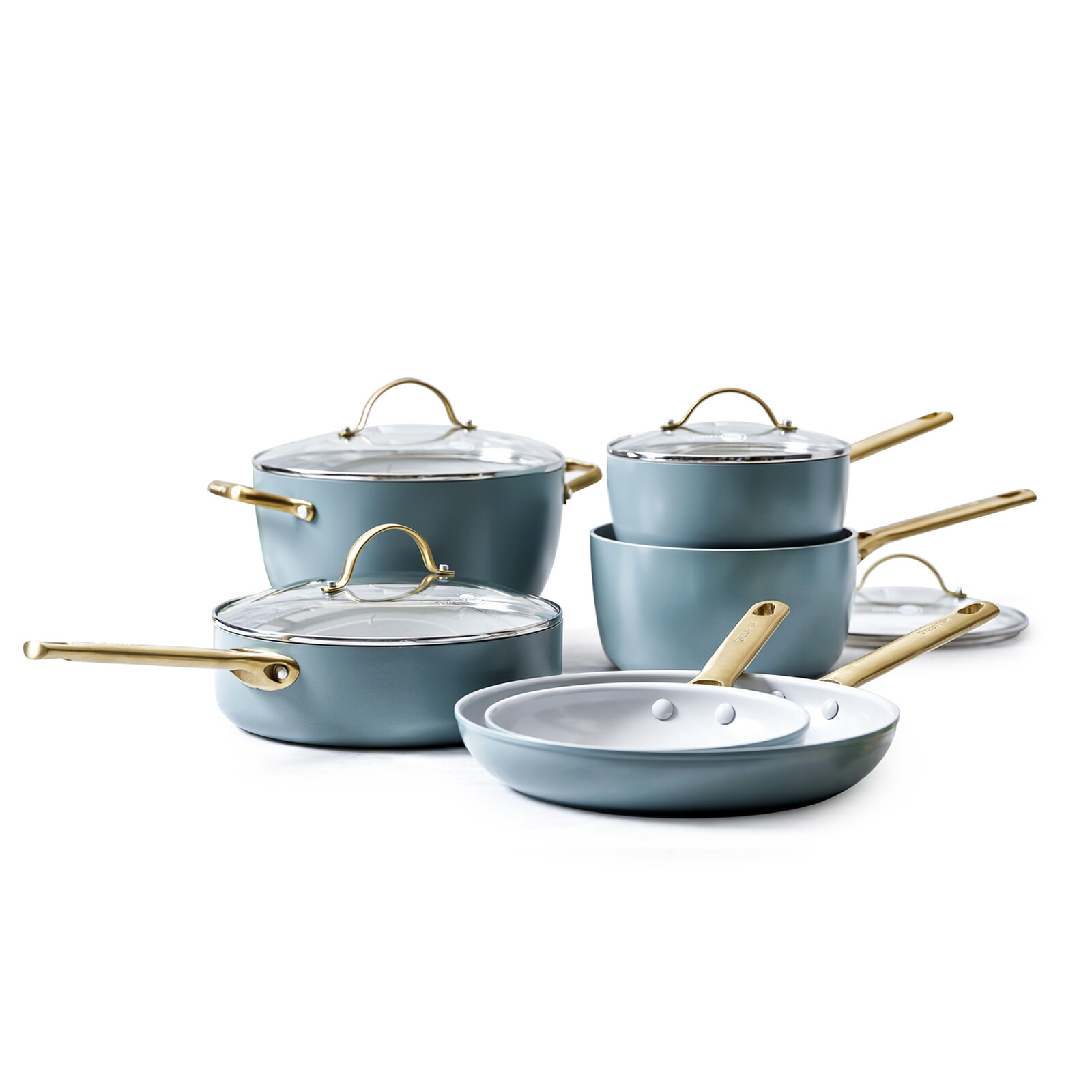 GreenPan Sada riadu s nepriľnavým keramickým povrchom, Padova Reserve, 10 ks, šedomodrá CC008479-001