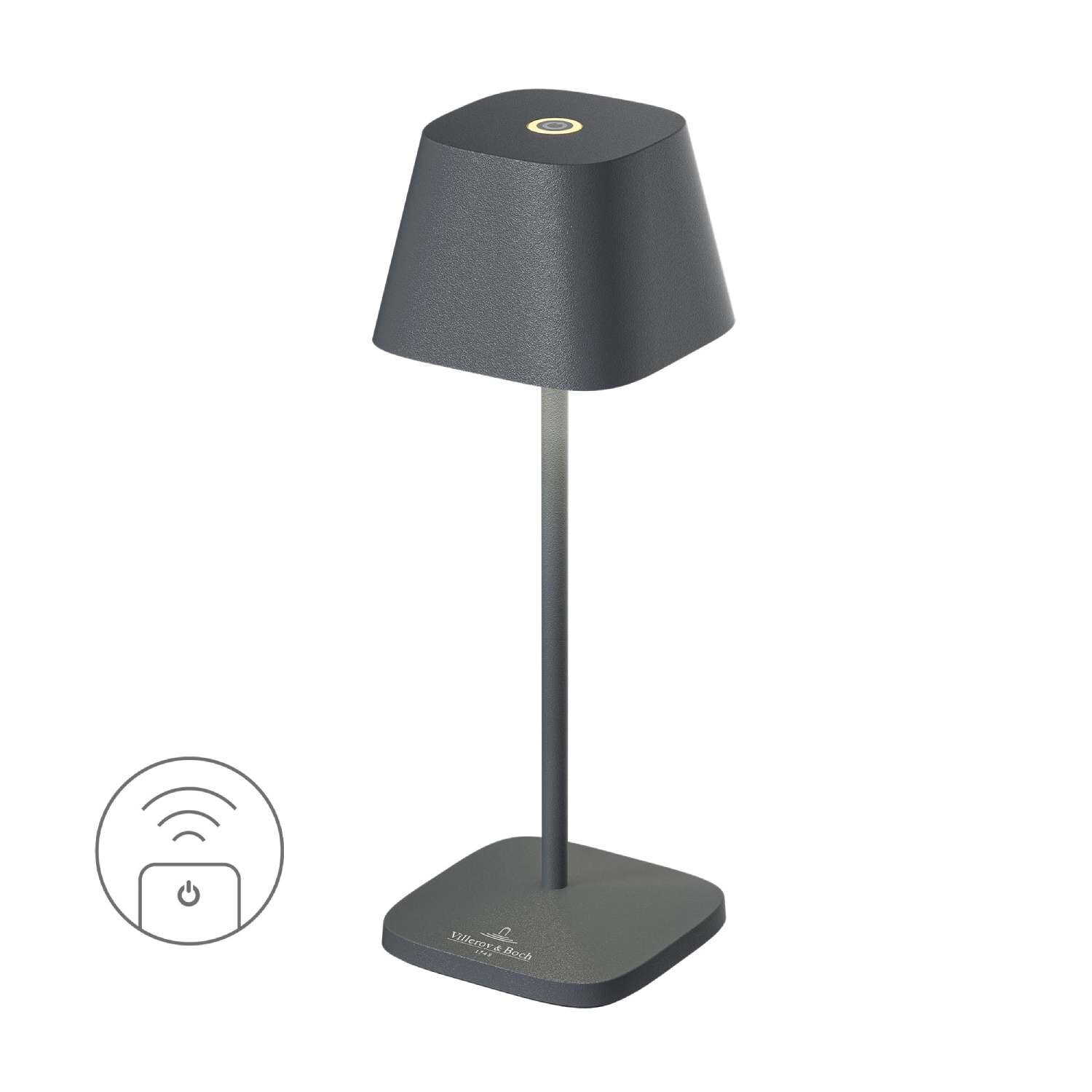 Villeroy & Boch Nabíjacia LED lampička do exteriéru / interiéru Neapel Micro, 20 cm, anthracite 97261