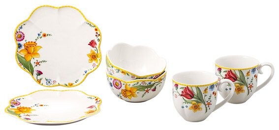 Villeroy & Boch Spring Awakening raňajková súprava pre 2 osoby, 6 ks 14-8638-7281