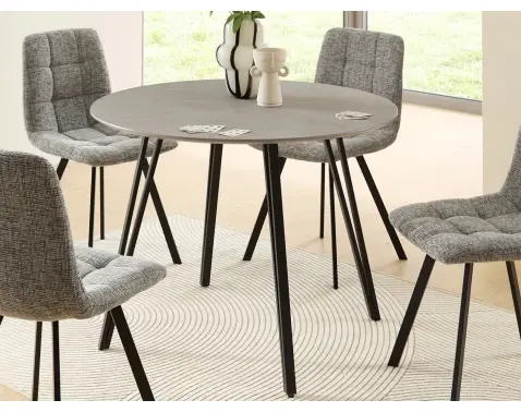 Okrúhly jedálenský stôl Floris 100 cm, imitácia šedého kameňa%