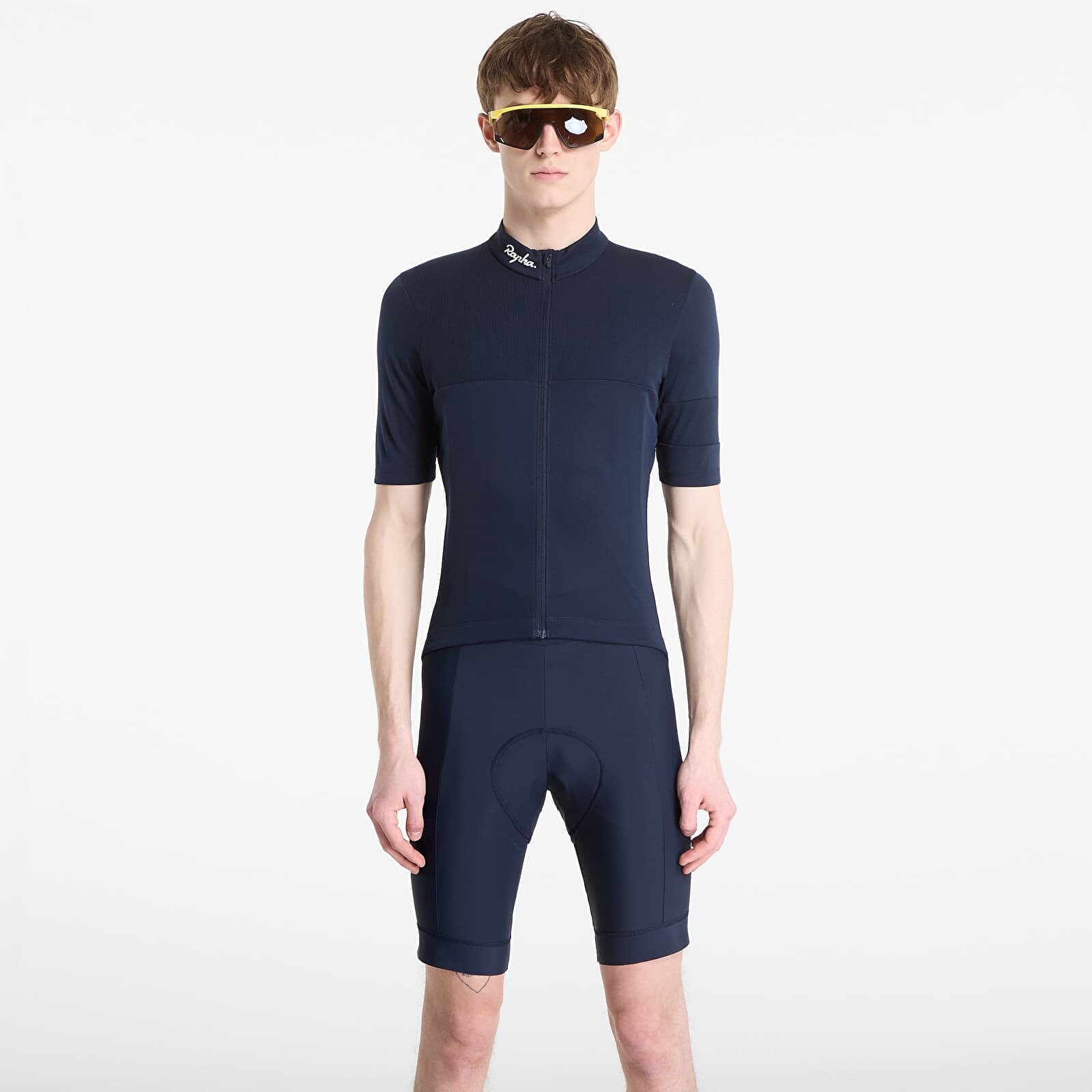 Dres Rapha Men's Brevet Element Jersey Dark Navy/ White XL