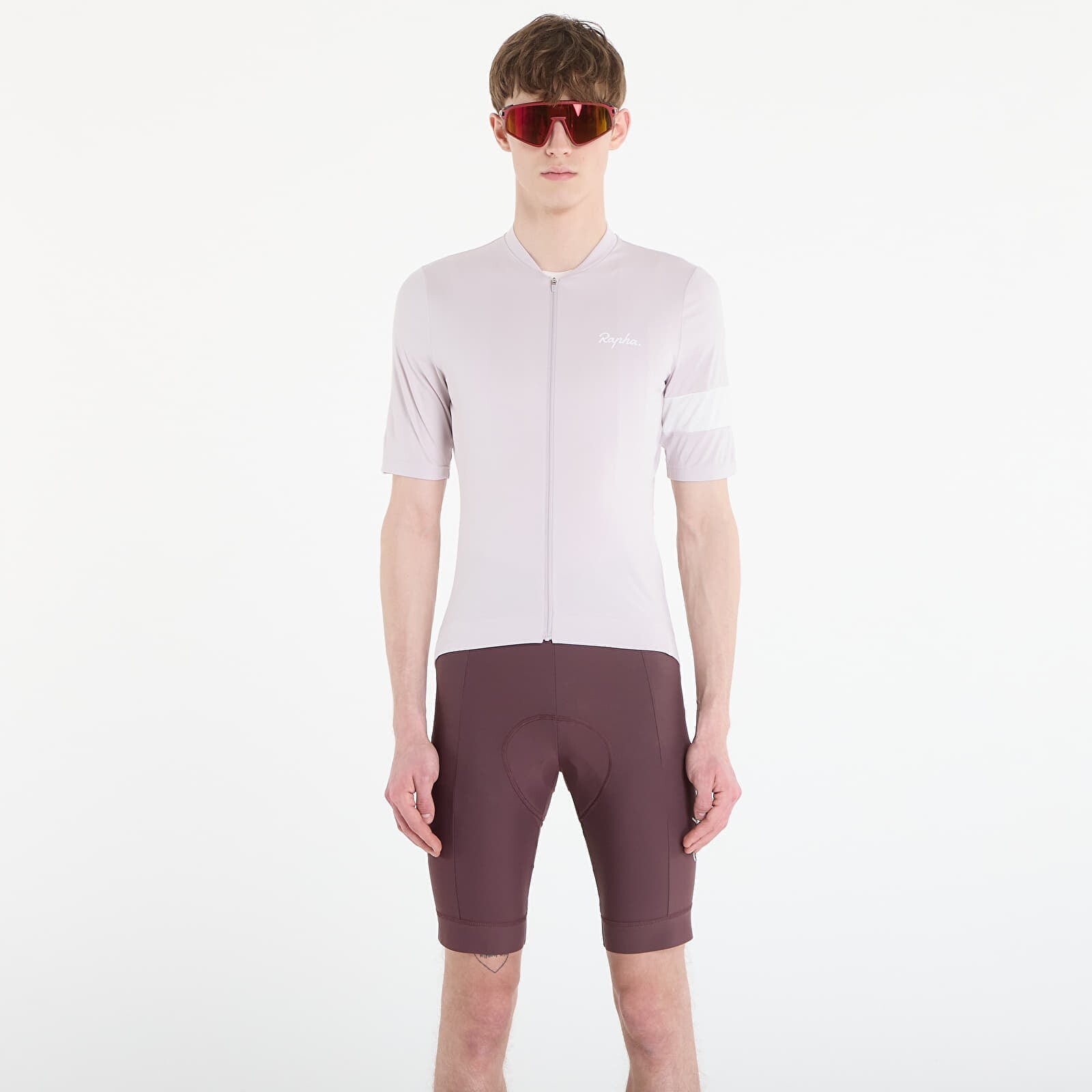 Dres Rapha Men's Core Jersey Pale Lilac/ White S