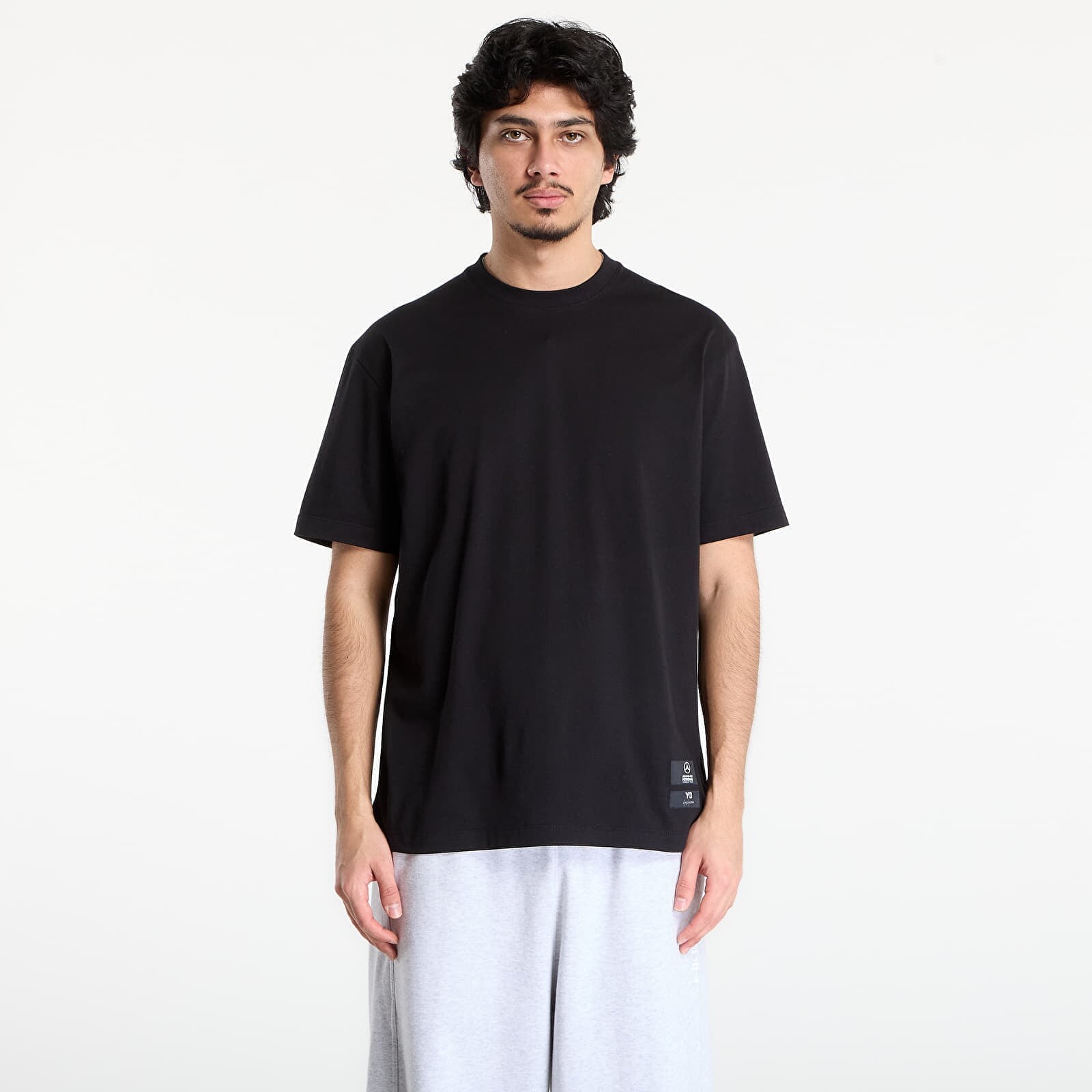 Tričko Y-3 Mercedes Logo Stack Short Sleeve T Shirt Black XL