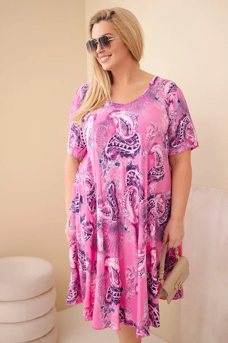 Kesi Włoski dámske plus-size šaty s paisley vzorom