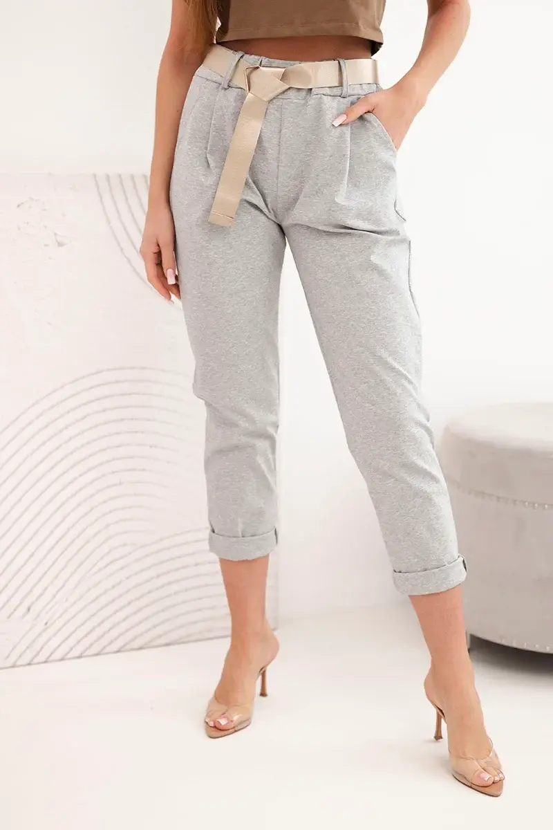 Štýlové nohavice Kesi Punto s opaskom