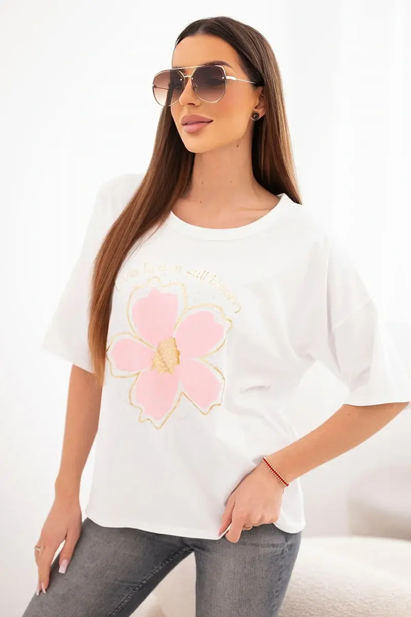 Kesi dámska oversize blúzka s kvetinovou potlačou