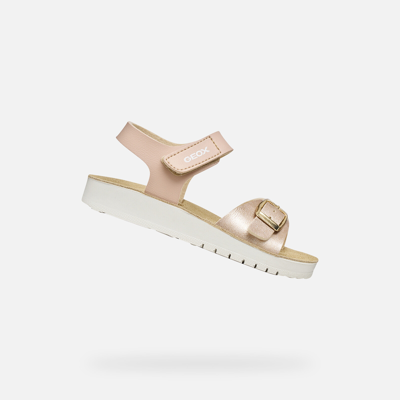 Svetloružové dievčenské sandále Geox Costarei