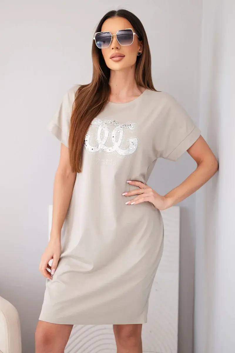 Kesi dámske šaty z viskózy s potlačou