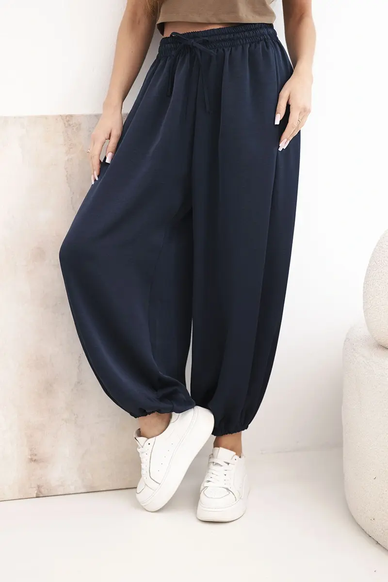 Kesi dámske široké nohavice s elastickým pásom