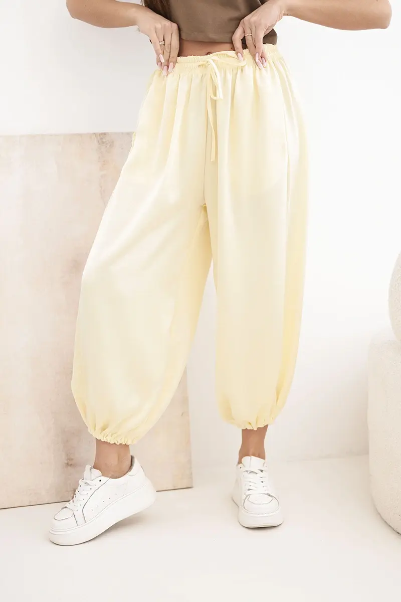 Široké nohavice Aladdin s elastickým pásom