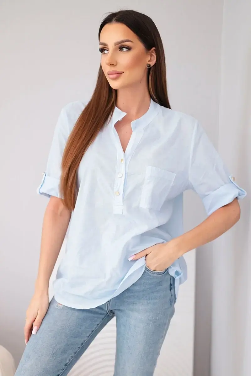Dámska blúzka na štýl košele