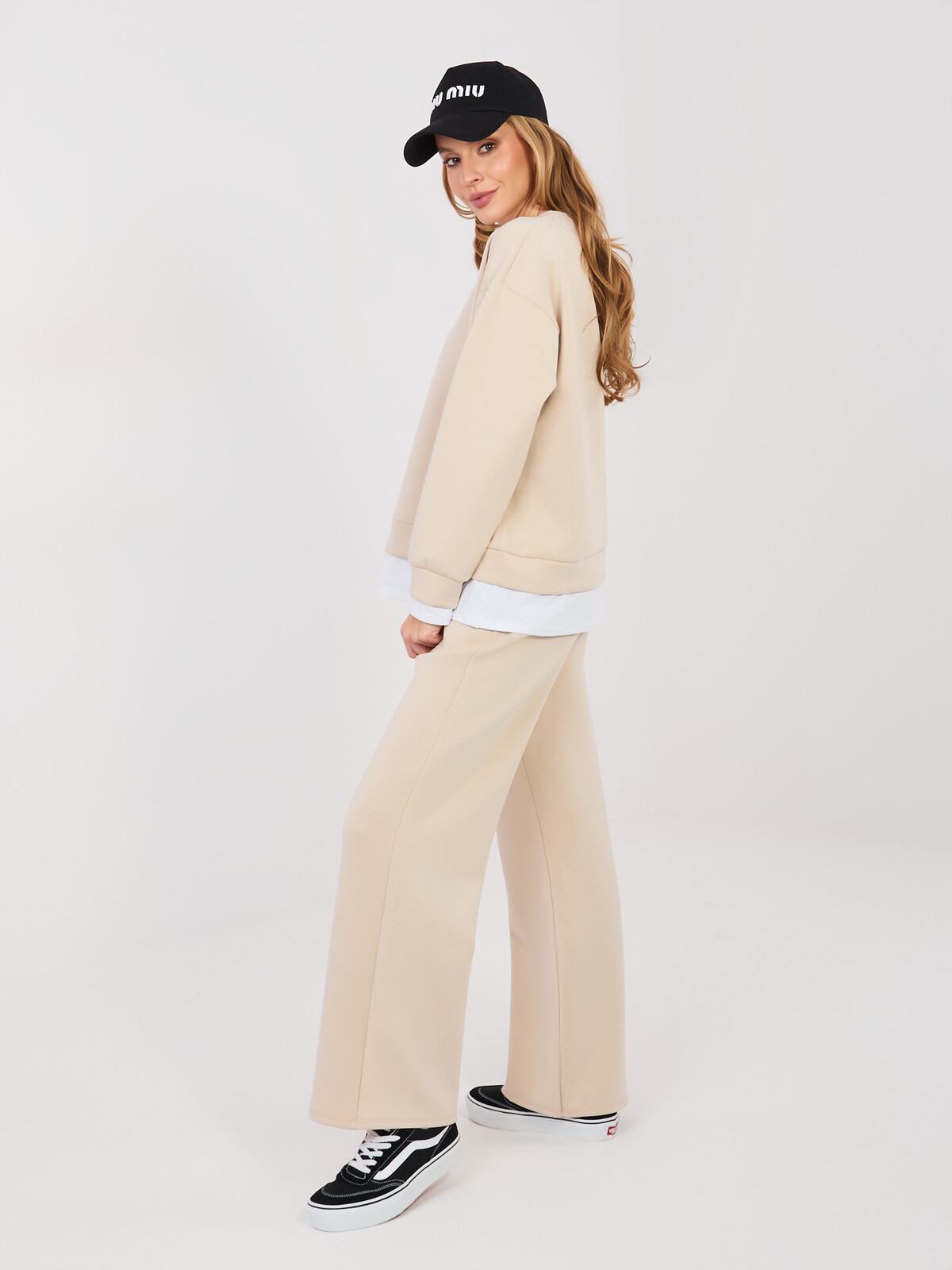 Béžová dámska oversize mikina