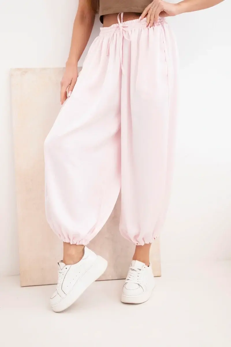 Kesi široké nohavice s elastickým pásom