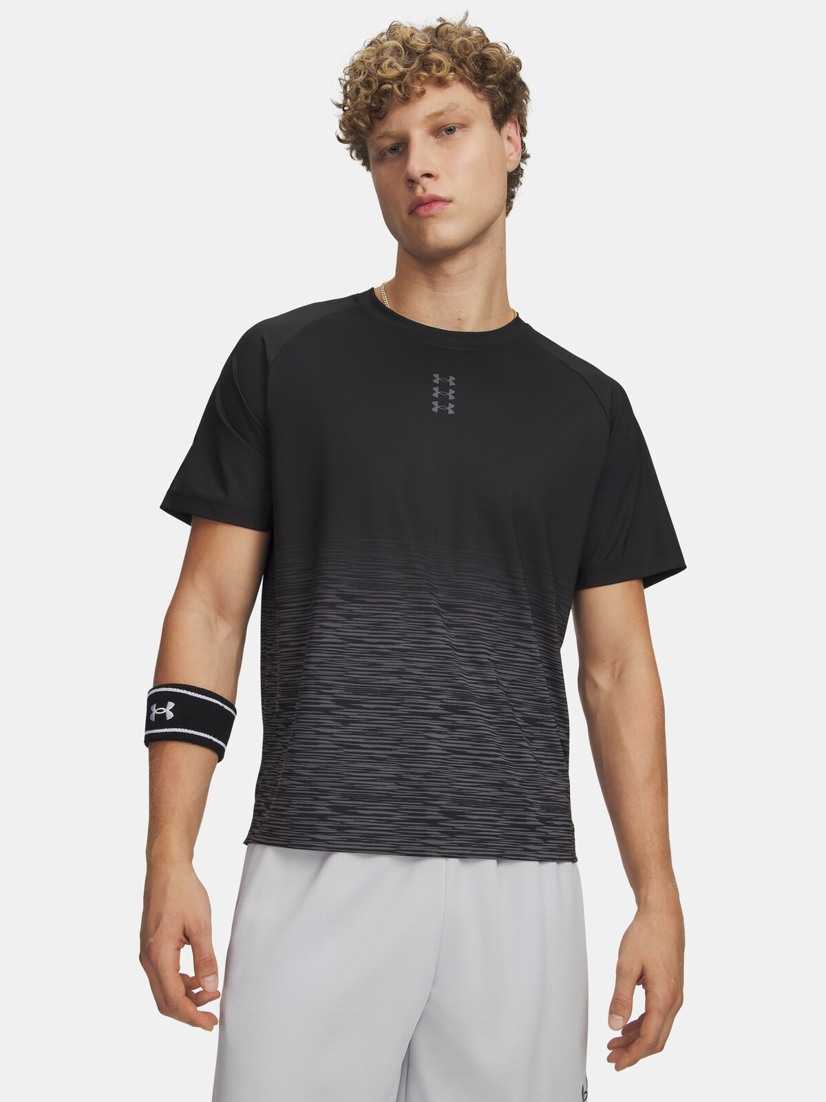 Men's Under Armour UA Hoops SS Shooting Shirt-BLK - Mens