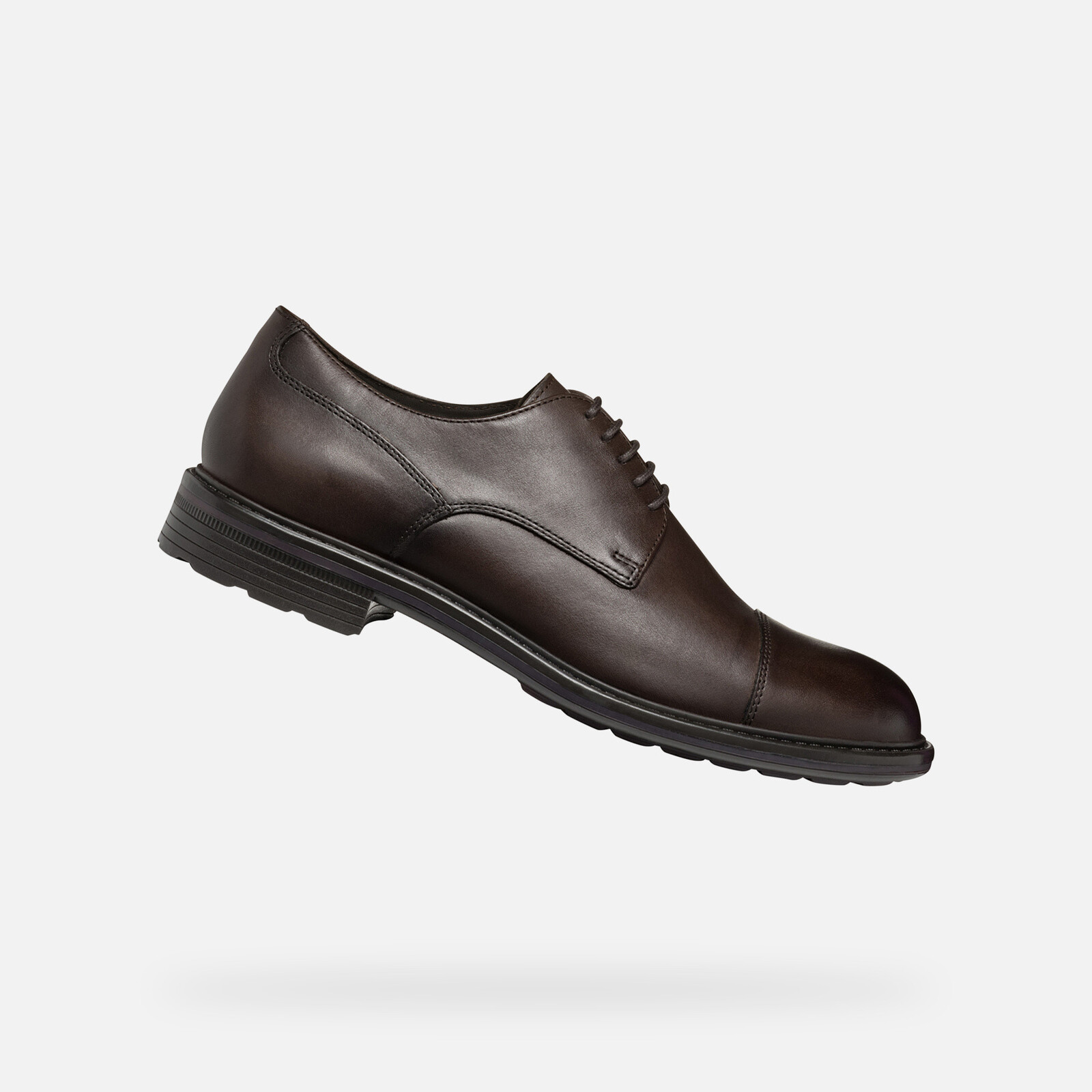 Dark Brown Men's Formal Shoes Geox Walk Pleasure - Mens