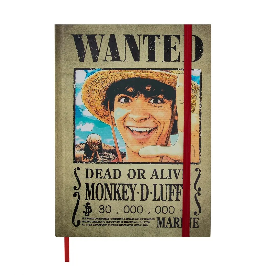 Cinereplicas Zápisník s pevnou väzbou Luffy Wanted – One Piece