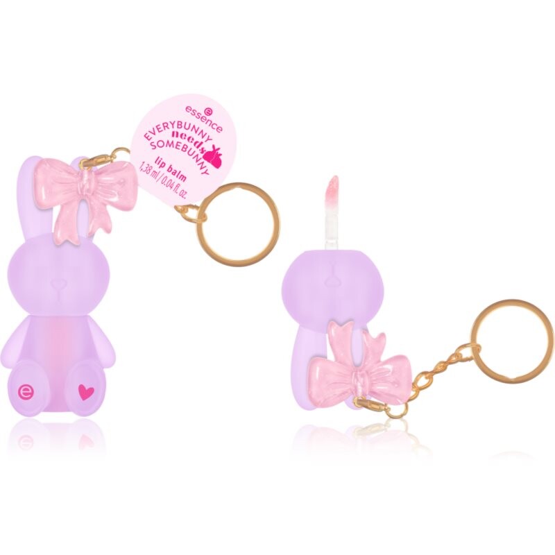 essence EVERYBUNNY needs SOMEBUNNY balzam na pery s trblietkami odtieň 01 Hop Into Happiness 1.38 ml