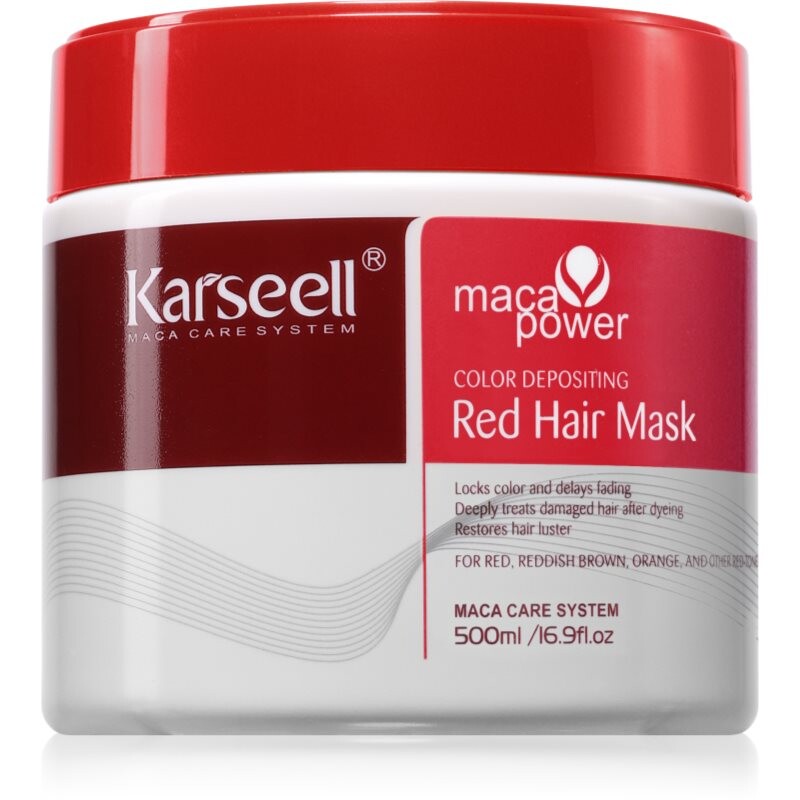 Karseell Color Depositing Red Hair Mask maska pre zvýraznenie farby vlasov 500 ml