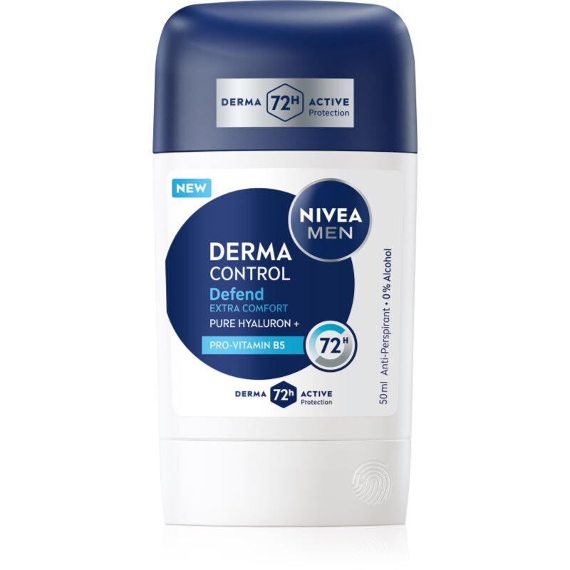 NIVEA MEN Derma Control Defend tuhý antiperspitant pre mužov 50 ml
