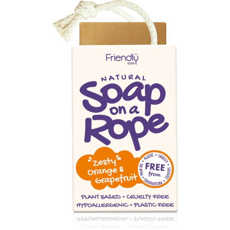 Friendly Soap Soap on a Rope Orange & Grapefruit prírodné mydlo 95 g