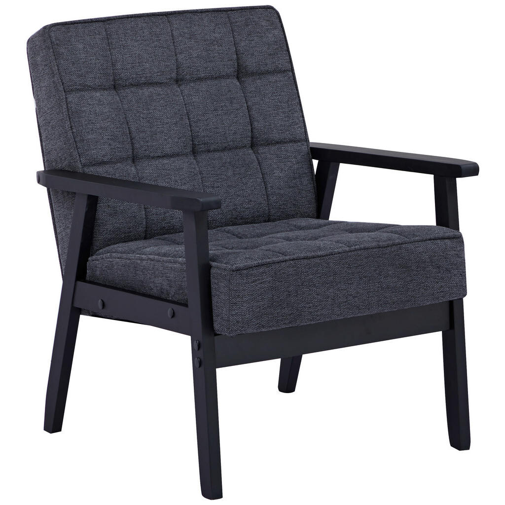 Ti'me KRESLO, drevo, textil, sivá