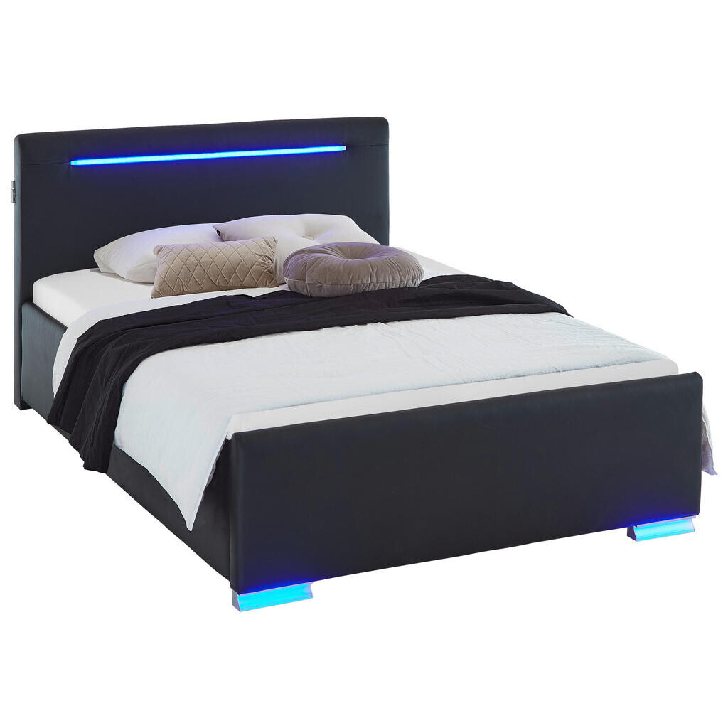 Boxxx ČALÚNENÁ POSTEĽ, 140/200 cm, čierna