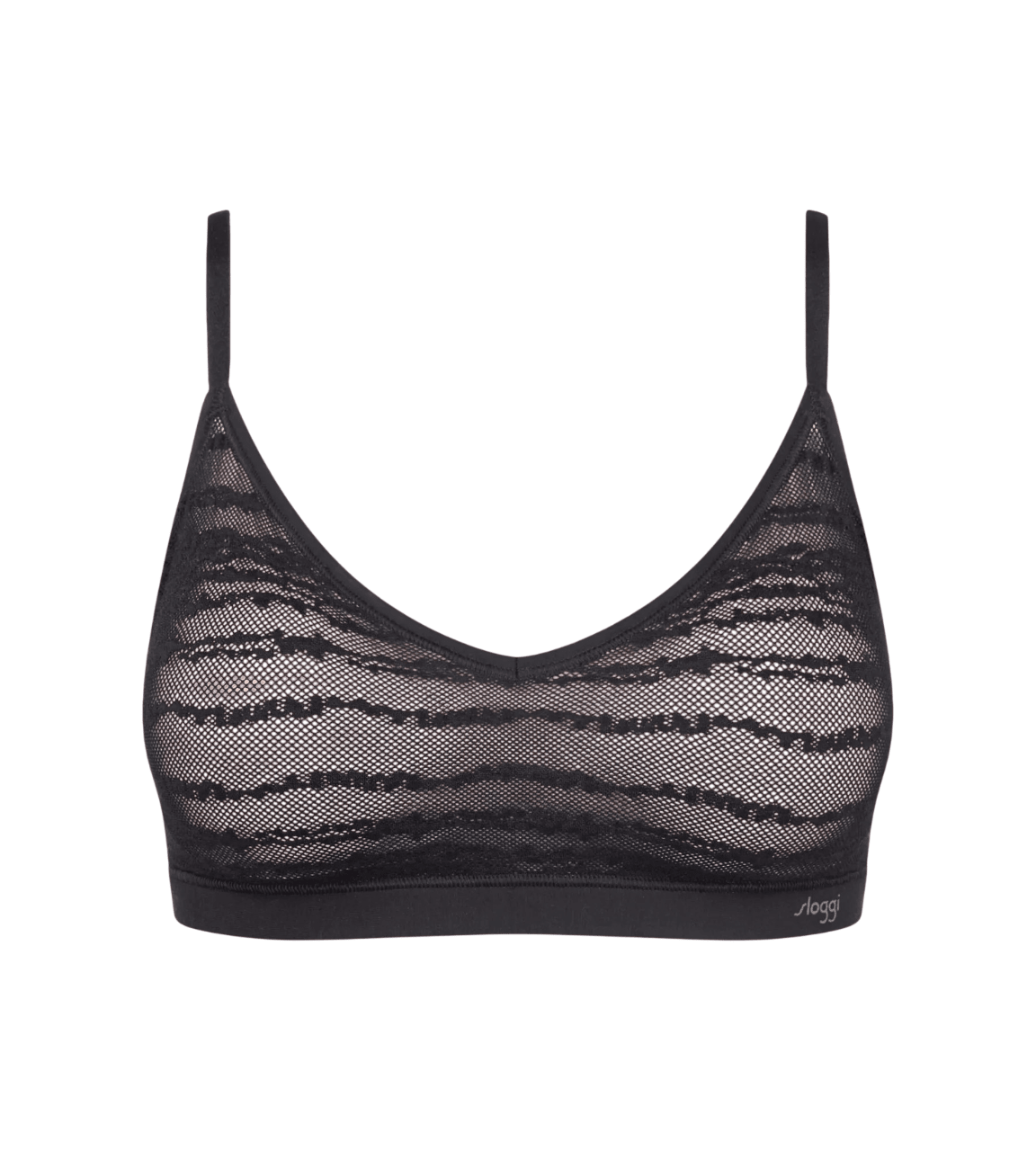 Dámska čipkovaná podprsenka FREE Evolve PU - BLACK - black 0004 - SLOGGI BLACK 01