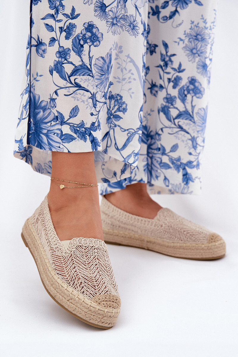 Espadryle Damskie Na Platformie Vinceza 17392 Beżowe 38